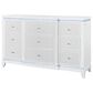 Global Furniture USA Alina 9-Drawer Dresser with Mirror in White, , large