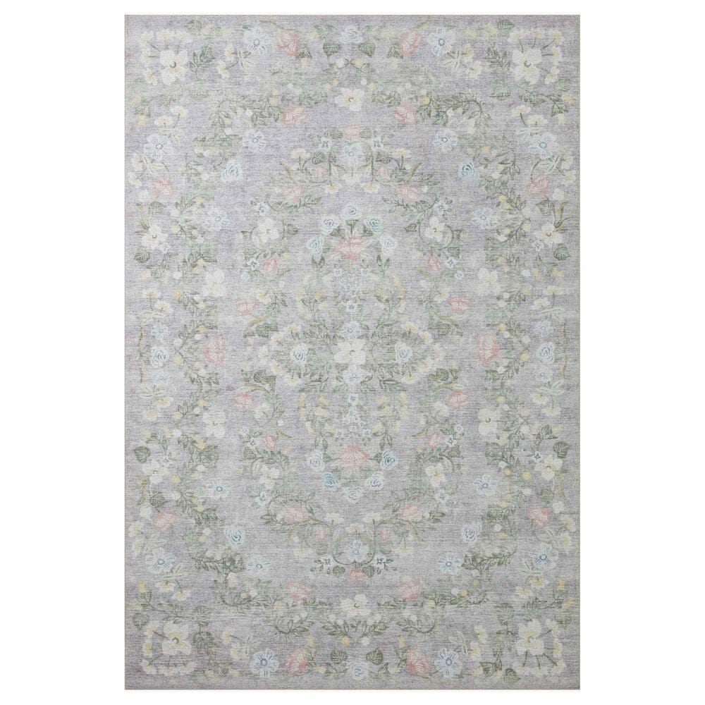 Rifle Paper Co. x Loloi Palais 5" x 7"6" Grey Area Rug, , large