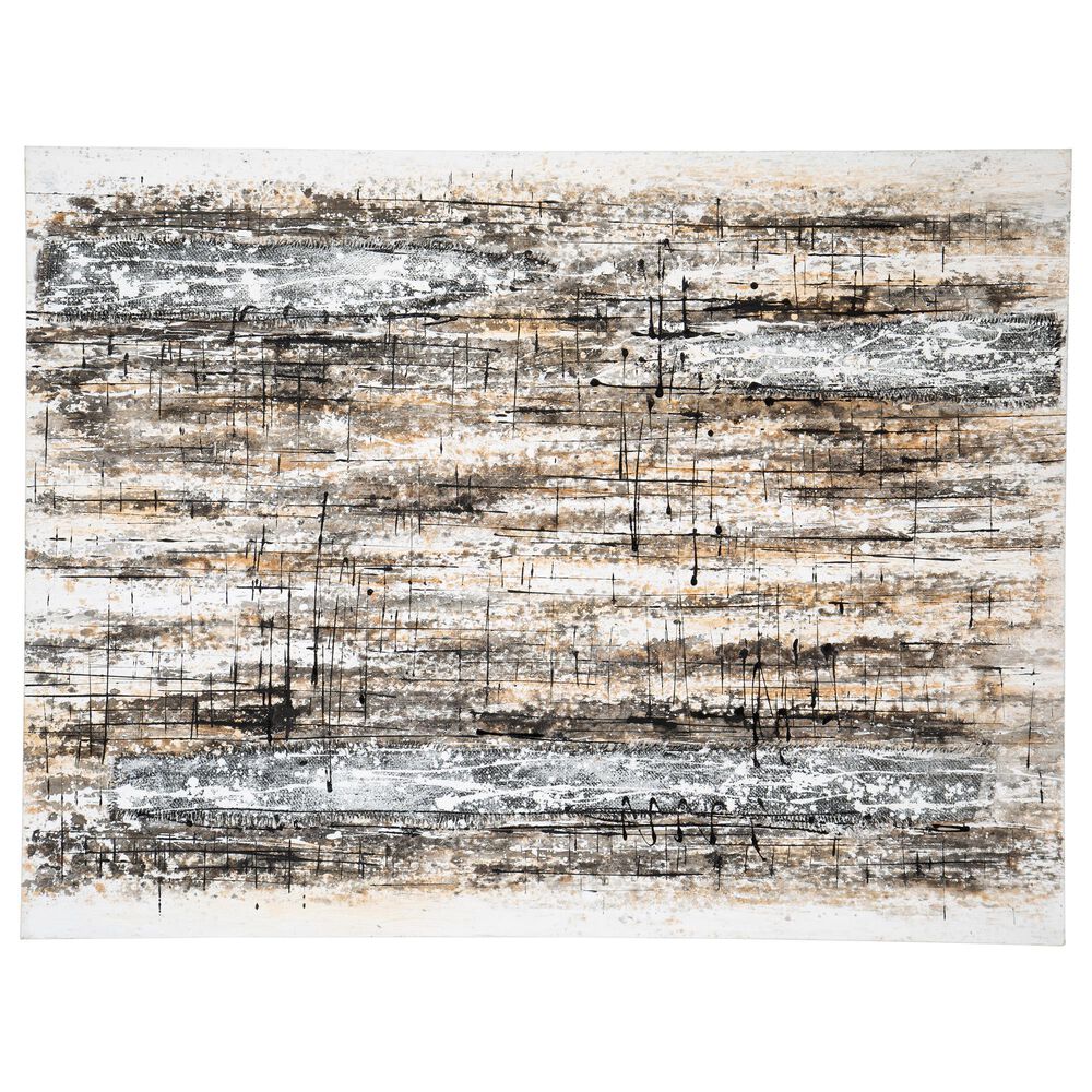 Ashley Grateville 48&quot; x 36&quot; Wall Art in Gray, Brown, Gold, Black and White, , large