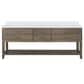 Lexora Home Norwalk 84" Double Bathroom Vanity in Grey Oak with White Cultured Marble Top  and Rectangle Sink, , large