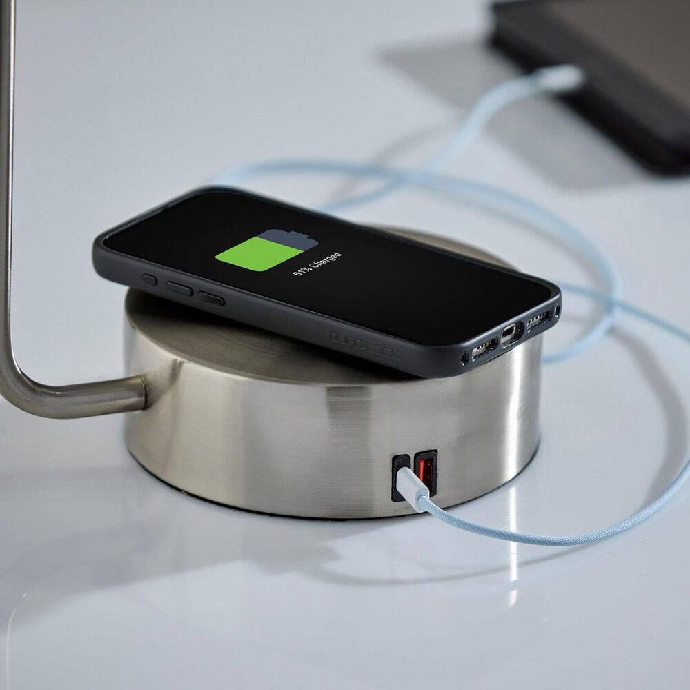 Adesso Viper Desk Lamp in Brushed Steel, , large