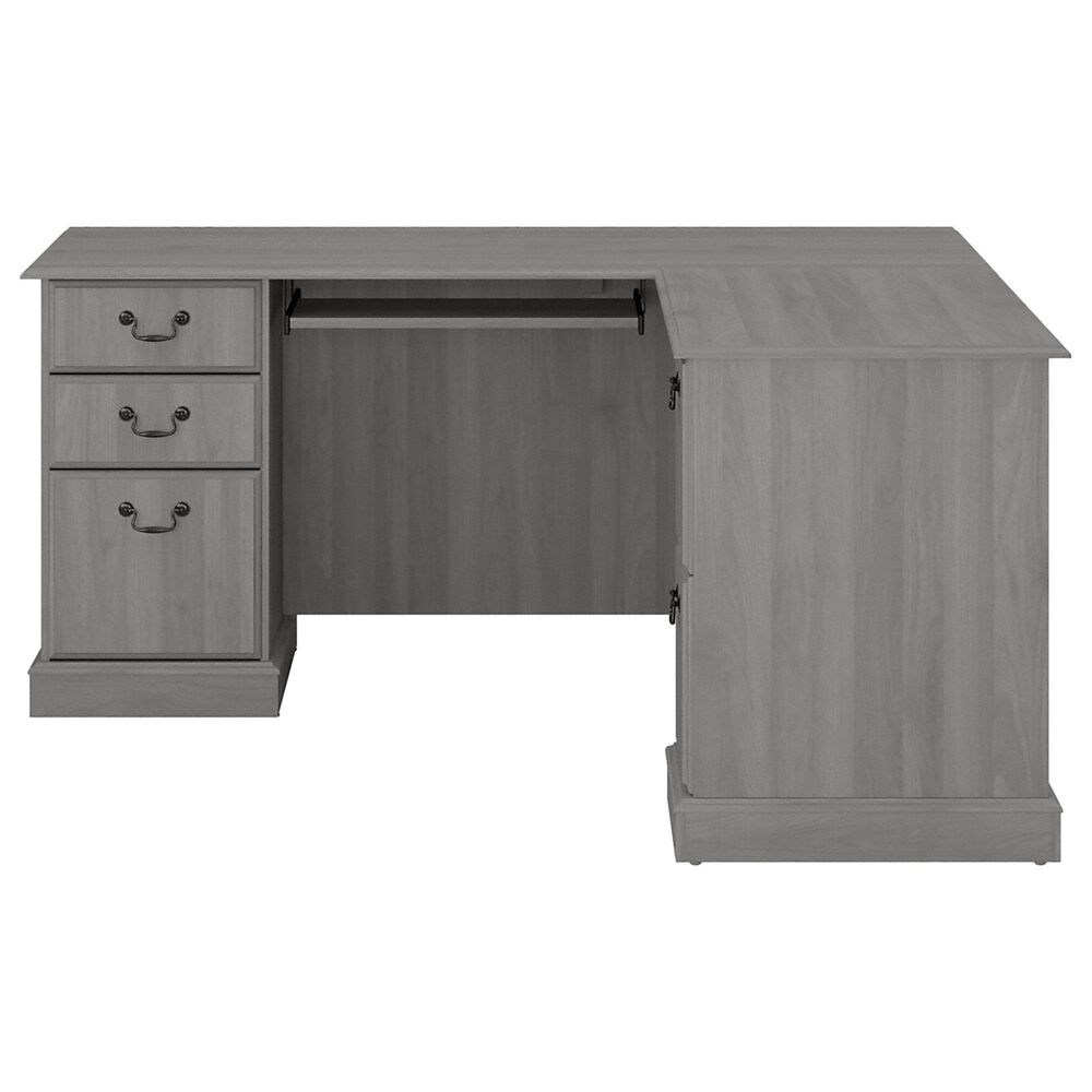 Bush Saratoga LShaped Computer Desk in Modern Gray Nebraska