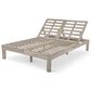HOMLUX Patio 2-Person Chaise Lounge with Folding Side Tables and Gray Frame in Beige, , large