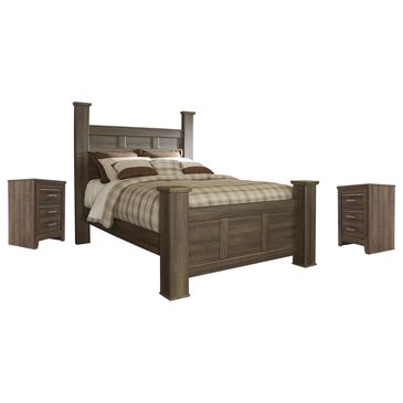Signature Design by Ashley Juararo 3-Piece Queen Bedroom Set in Dark Brown, , large