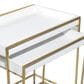 Maple and Jade 2-Piece Nesting Tray Top End Table Set in Gold and White, , large