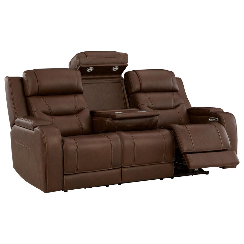 Ashley Knightington Power Reclining Sofa in Brown, , large