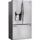 LG 28 cu.ft 3 Door French Door, Ice and Water, Printproof Stainless Steel, , large