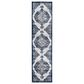 Amer Rugs Alexandria 2" x 6" Ivory and Navy Runner, , large