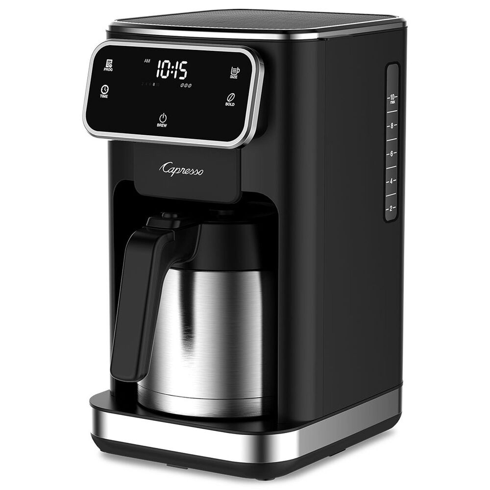 Jura 10-Cup Thermal Replacement Carafe with Lid for Model 496.05 in Stainless Steel and Black, , large