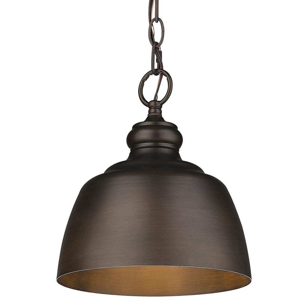 Golden Lighting Holmes Mini Pendant in Rubbed Bronze, , large