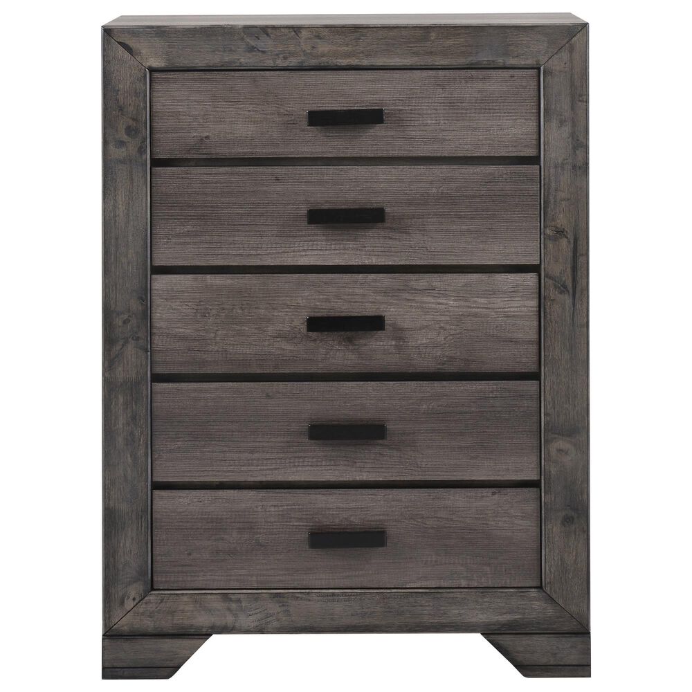 Mayberry Hill Nathan 5-Drawer Chest in Distressed Gray, , large