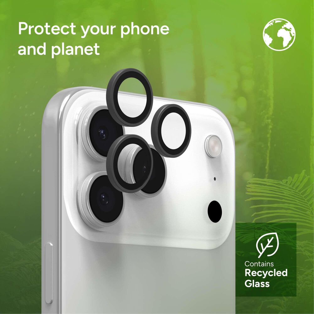 Zagg InvisibleShield Glass Elite Camera Lens Protector for Apple iPhone 15 Pro/16 Pro Max/16 Pro/17 Pro/17 Pro Max in Silver, , large