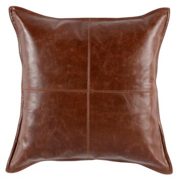 Classic Home SLD Leather Kona Brown 22x22 Pillow, , large