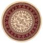 Safavieh Lyndhurst 5"3" Round Ivory and Red Area Rug, , large