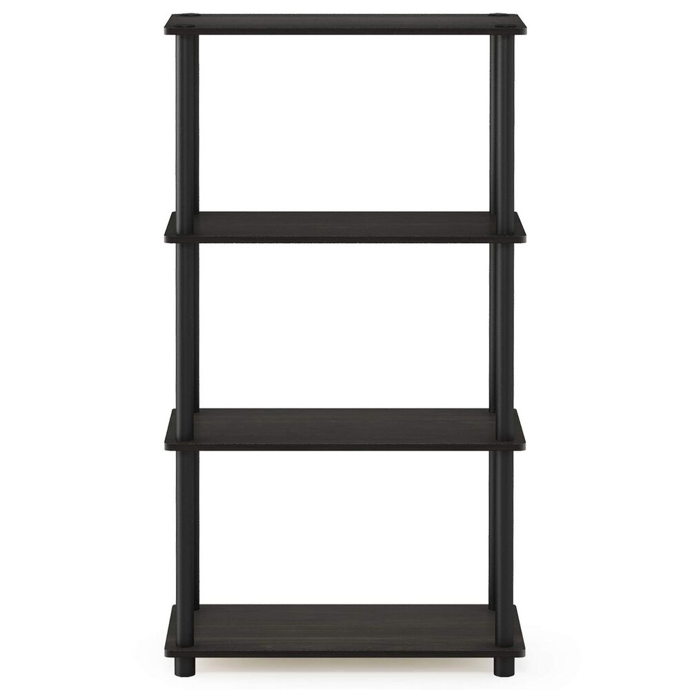 HOMLUX Turn-N-Tube 4-Tier Multipurpose Shelf Display Rack in Espresso and Black, , large