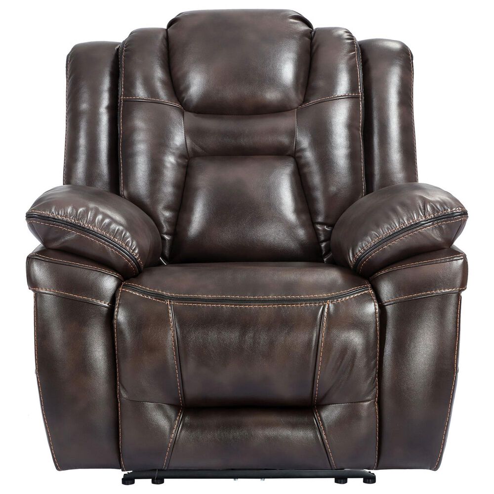 Steve Silver Oportuna Dual-Power Recliner in Coffee, , large