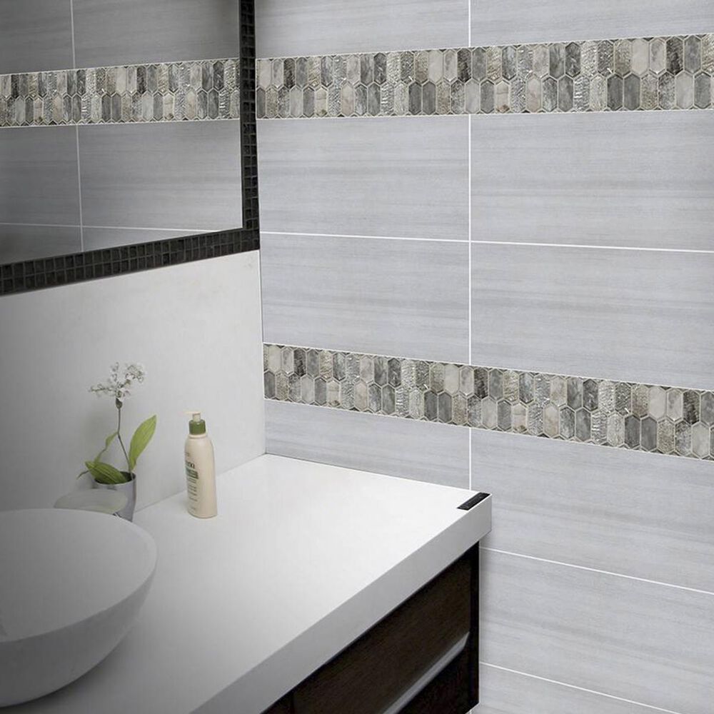 MS International Savoy Brown 12&quot; x 12&quot; Picket Glass Mosaic Sheet, , large
