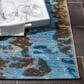 Safavieh Barbados Tropical Sunset 3"3" x 5" Gold and Blue Indoor/Outdoor Area Rug, , large