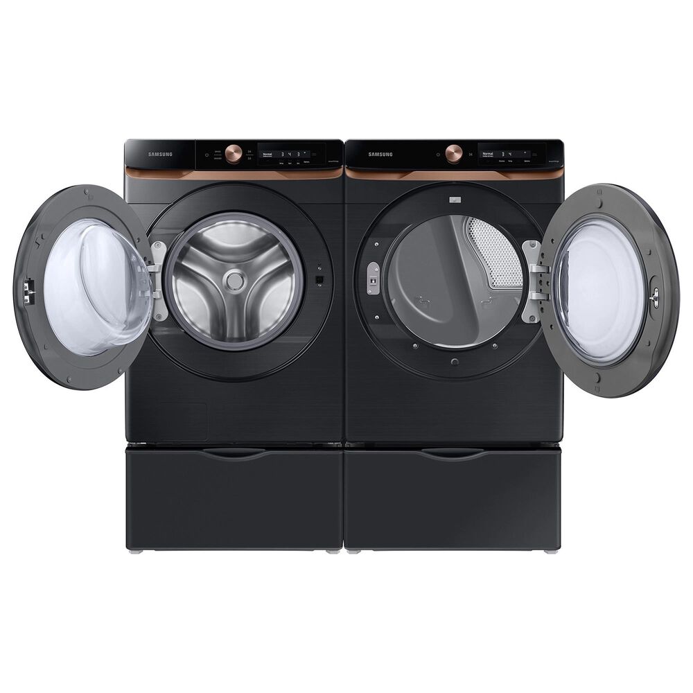 Samsung 7.5 Cu. Ft. AI Smart Dial Electric Dryer with Super Speed Dry and MultiControl in Brushed Black, , large