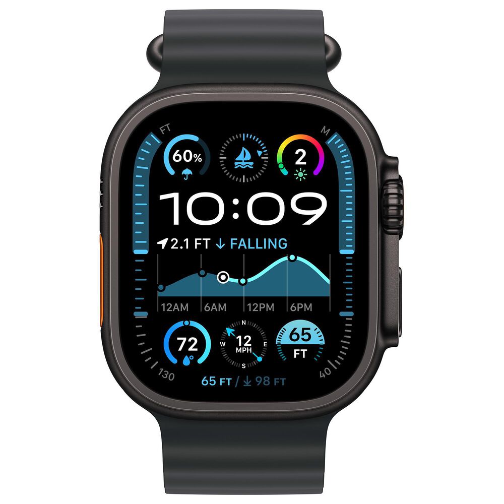 Apple Watch Ultra 2 GPS + Cellular 49mm Black Titanium Case with Black Ocean Band, , large