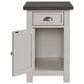 Martin Svensson Home Monterey Power Chairside Table in White Stain and Grey, , large