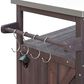 HOMLUX 50" Outdoor Kitchen Island in Dark Brown and Stainless Steel, , large