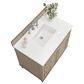 James Martin Vanities Lorelai 36" Single Vanity in Whitewashed Oak with 3 cm White Zeus Quartz Top, , large