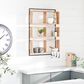Maple and Jade 24" x 35" Wall Shelf in Natural Brown and Black, , large