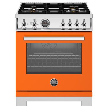 Bertazzoni Professional 4.6 Cu.Ft. Dual Fuel Range in Arancio Glossy, , large