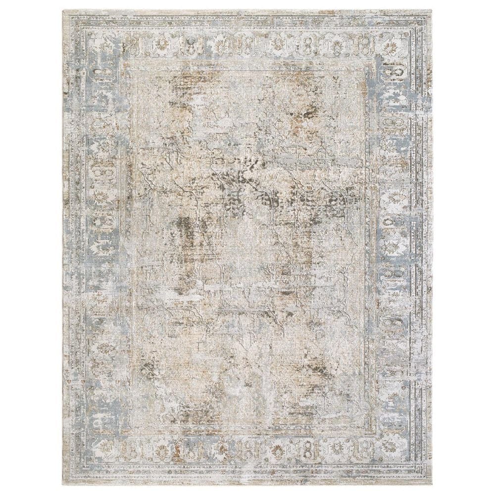 Surya Brunswick Cream, Medium Brown, Light Gray, Light Brown, Charcoal and Mustard 2"7" x 10" Runner, , large