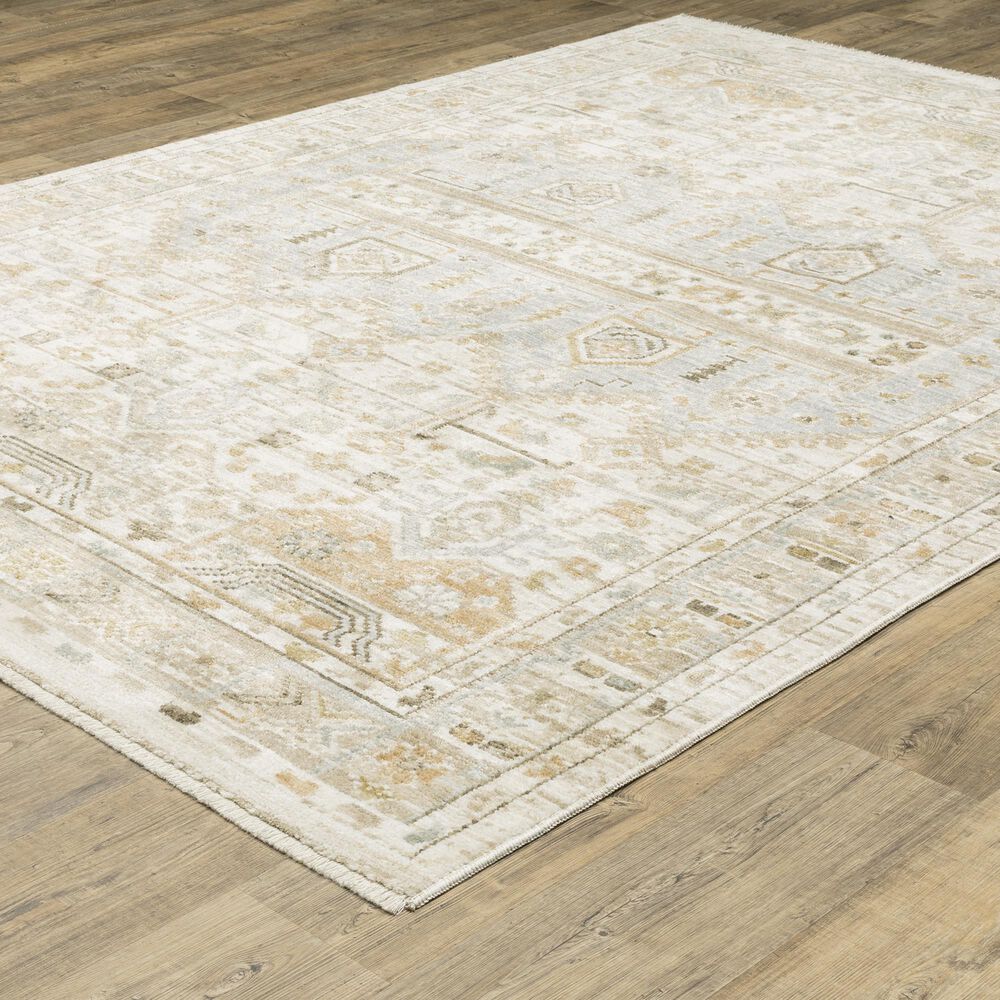 Oriental Weavers Lola LLA08 Blue and Beige 5'3" x 7'6" Area Rug, , large