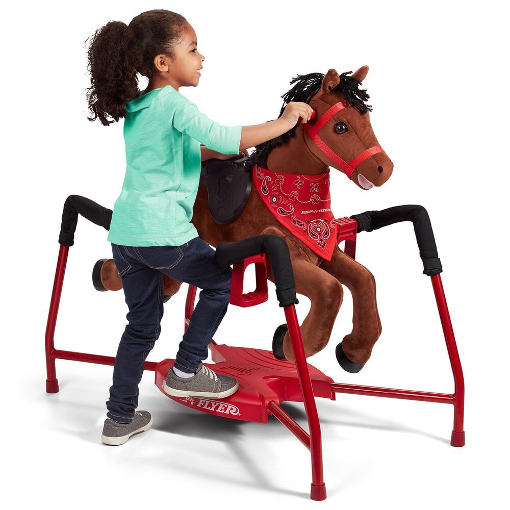 Radio Flyer Chestnut Plush Interactive Riding Horse in Multicolor, , large