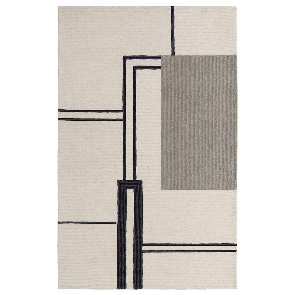 Feizy Maguire 2" x 3" Ivory and Gray Area Rug, , large