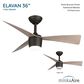 Minka-Aire Elavan 36" Indoor/Outdoor Ceiling Fan with LED Light in Dark Bronze, , large