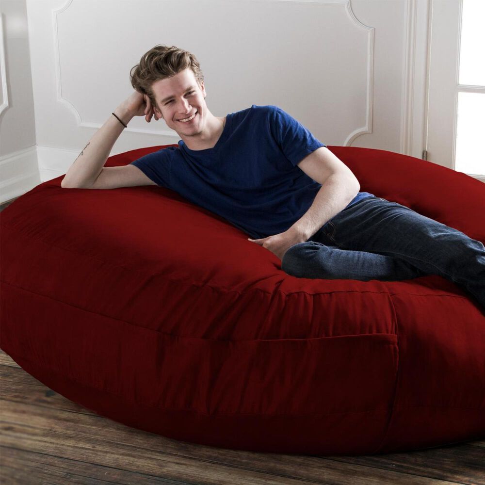 Jaxx 6&#39; Cocoon Large Bean Bag Chair in Cinnabar, , large