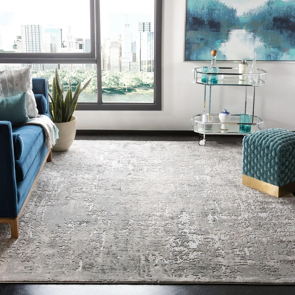 Safavieh Invista INV413G 9&#39; x 12&#39; Grey and Ivory Area Rug, , large