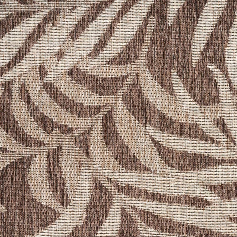 Nourison Garden Oasis Nature Mocha 5&#39; x 7&#39; Indoor/Outdoor Area Rug, , large