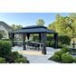 HOMLUX 12" x 20" Permanent Hardtop Gazebo with Double-Tier Roof in Gray, , large
