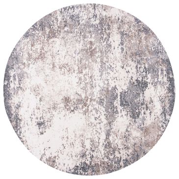 Safavieh Aston 6"7" Round Grey and Ivory Area Rug, , large