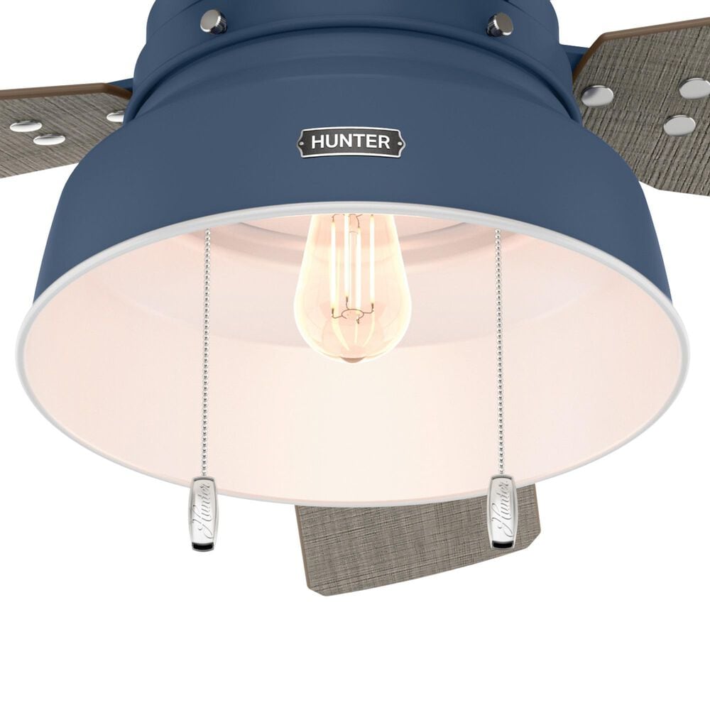 Hunter Mill Valley 52&quot; Outdoor Ceiling Fan with Light in Indigo Blue, , large