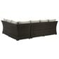 Ashley Brook Ranch 3-Piece Outdoor Sofa Sectional with Bench in Brown, , large