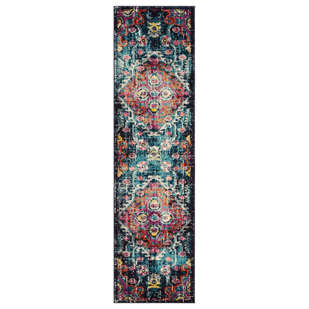 Safavieh Monaco MNC252J-28 2&#39;2&quot; x 8&#39; Blue/Fuchsia Runner, , large