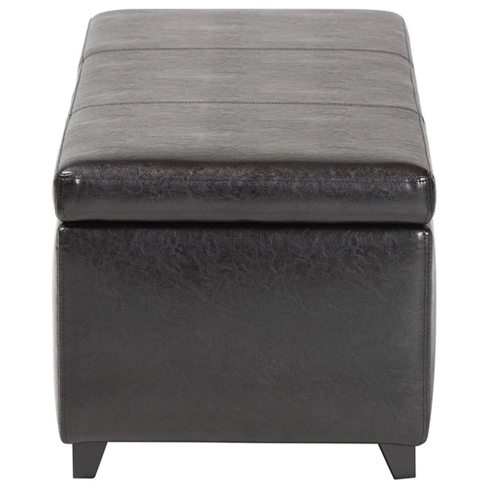 Baxton Studio Bench Storage Ottoman in Dark Brown, , large