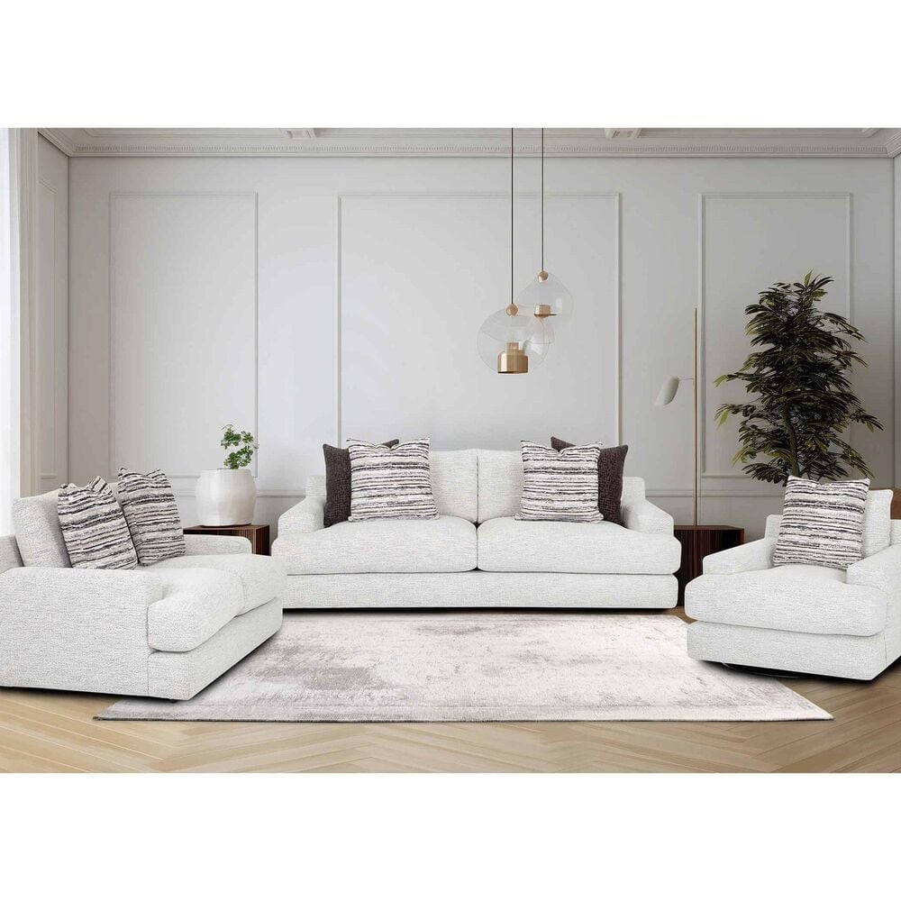 Moore Furniture Surrey Stationary Loveseat in Merino Cotton, , large