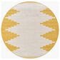 Surya Eagean EAG-2437 Mustard and Ivory 6"7" Round Indoor/Outdoor Area Rug, , large