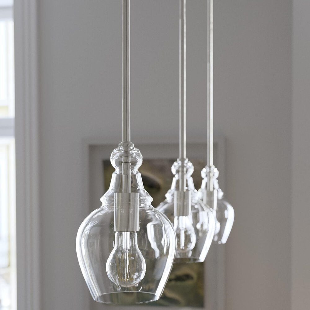 Hunter Maple Park 1-Light Mini Pendant in Brushed Nickel, , large