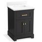 Kohler Charlemont 24" Single Bathroom Vanity in Ferrous Grey with 3 cm White Quartz Top and Rectangular Sink, , large
