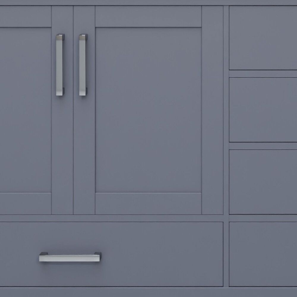 Lexora Home Jacques 72&quot; Double Bathroom Vanity in Dark Grey with 2 cm White Carrara Marble Top and Rectangular Sinks, , large