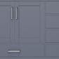 Lexora Home Jacques 72" Double Bathroom Vanity in Dark Grey with 2 cm White Carrara Marble Top and Rectangular Sinks, , large
