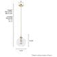 Hunter High Oaks 1-Light Pendant in Alturas Gold, , large